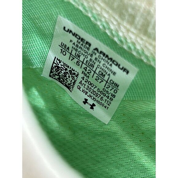 Under Armour HOVR Phantom 1 White Teal Athletic Running Shoes Womens Size 10 - Picture 7 of 8